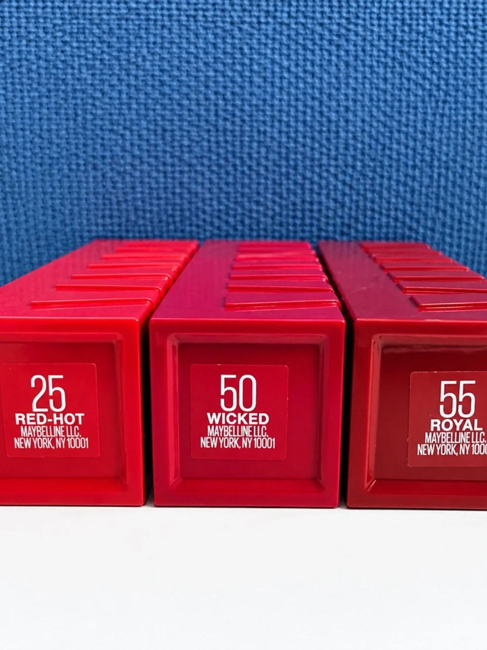 Maybelline SuperStay Vinyl Ink Trio — Red-Hot, Wicked, Royal